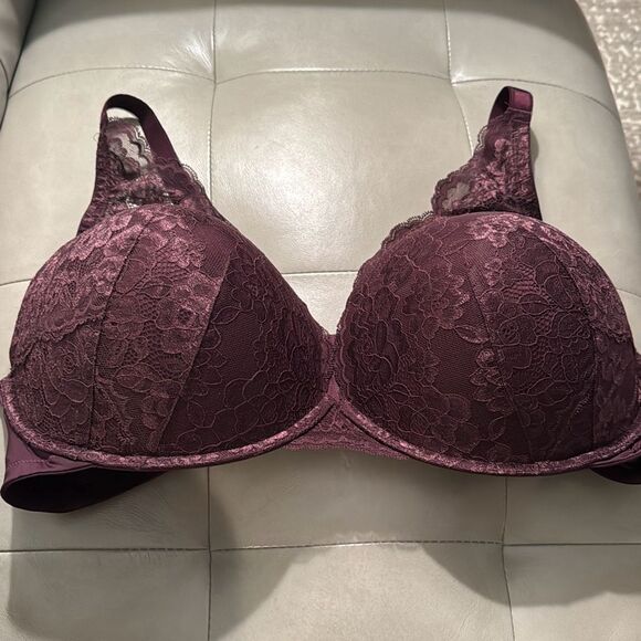 torrid Other - Torrid Push-Up Bra Plunge Lace Grape Purple 46DDD NWT